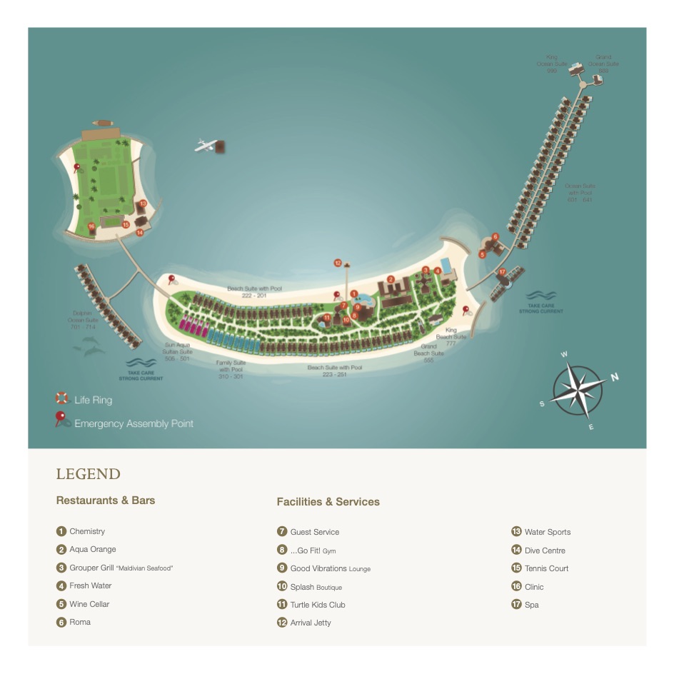 Mappa del Resort Sun Siyam Iru Veli