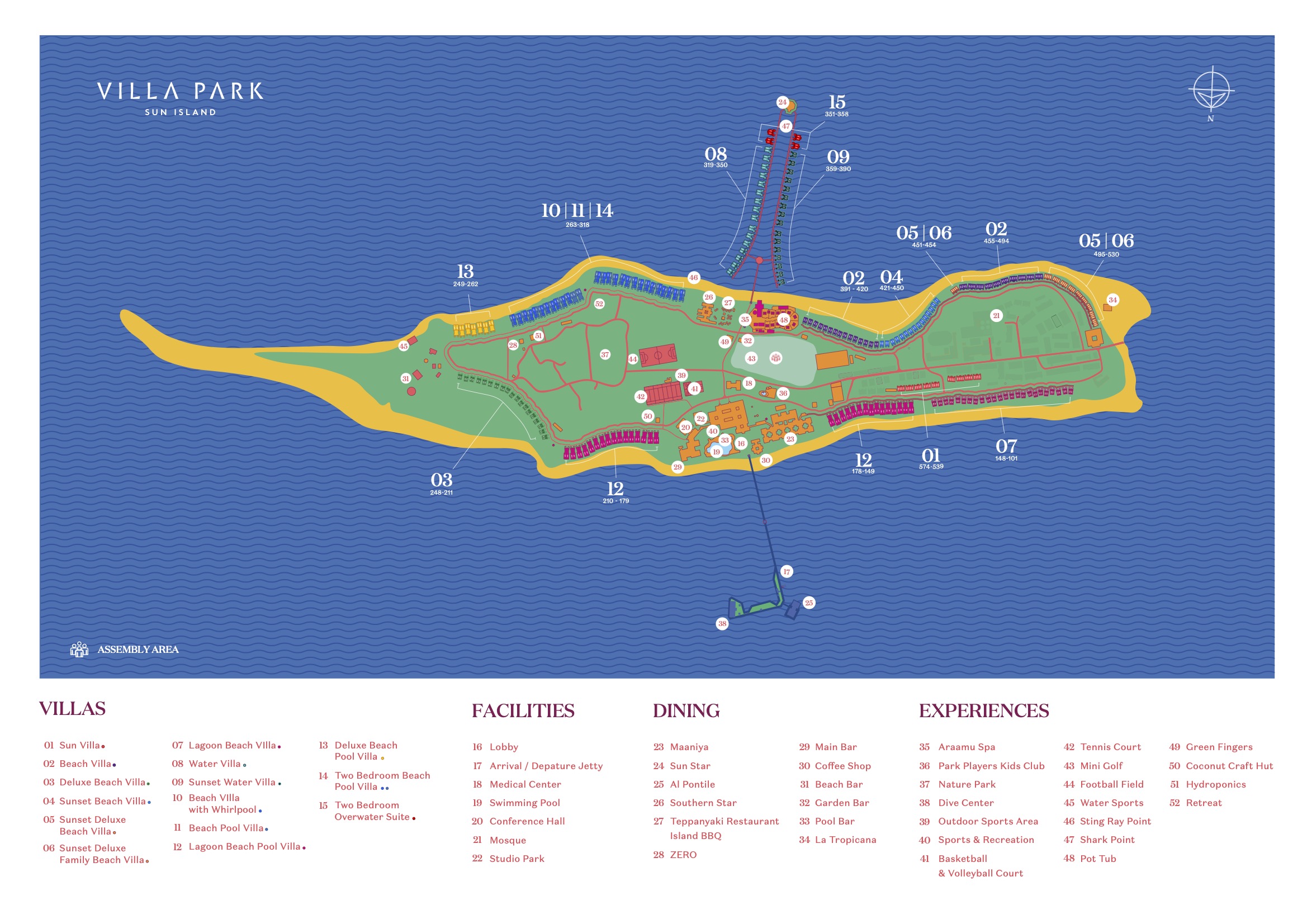 Mappa del Resort Villa Park Sun Island Maldive - Offerte e Preventivi per Viaggi e Vacanze alle Maldive
