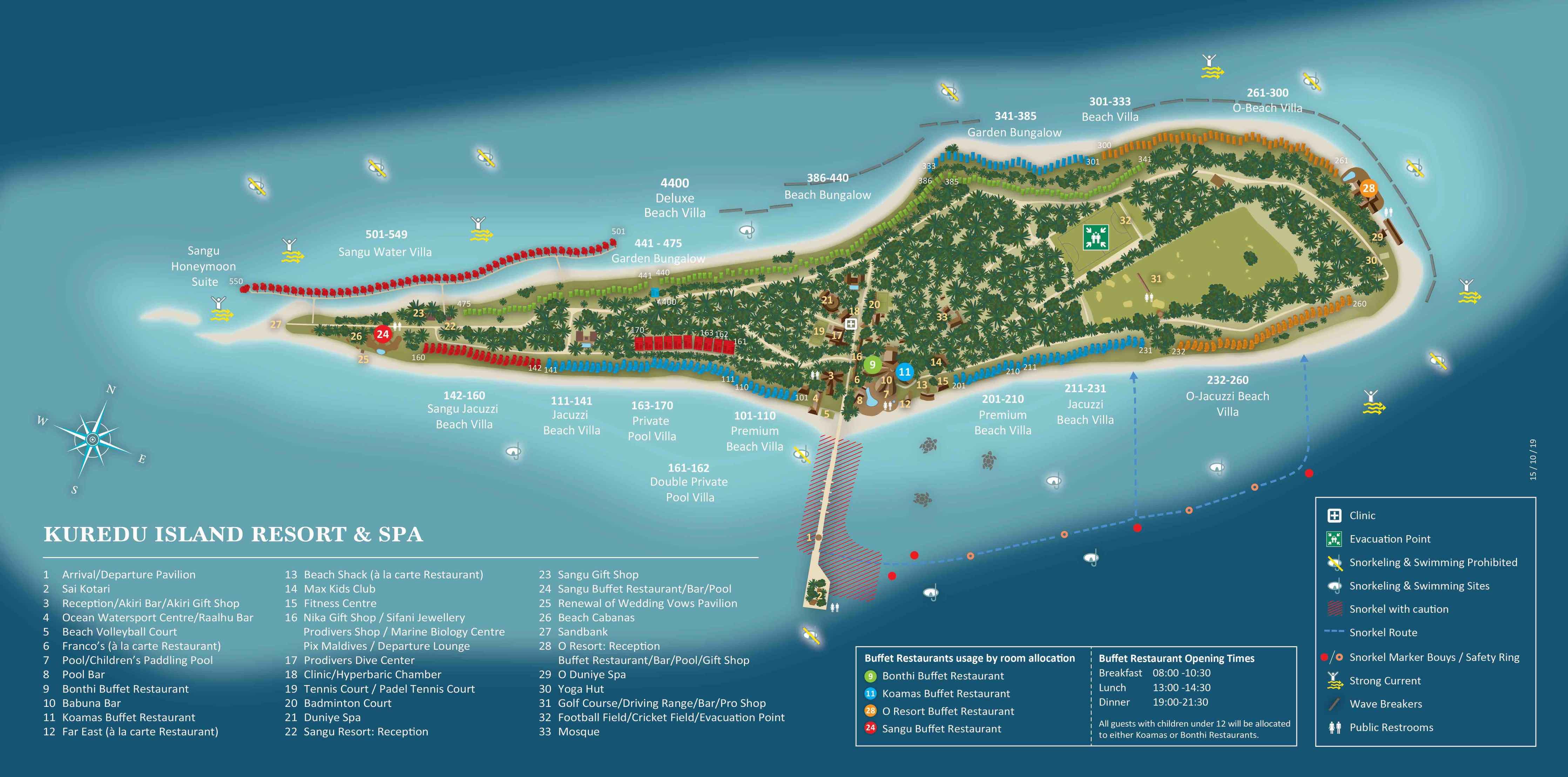 Mappa Kuredu Island Maldive